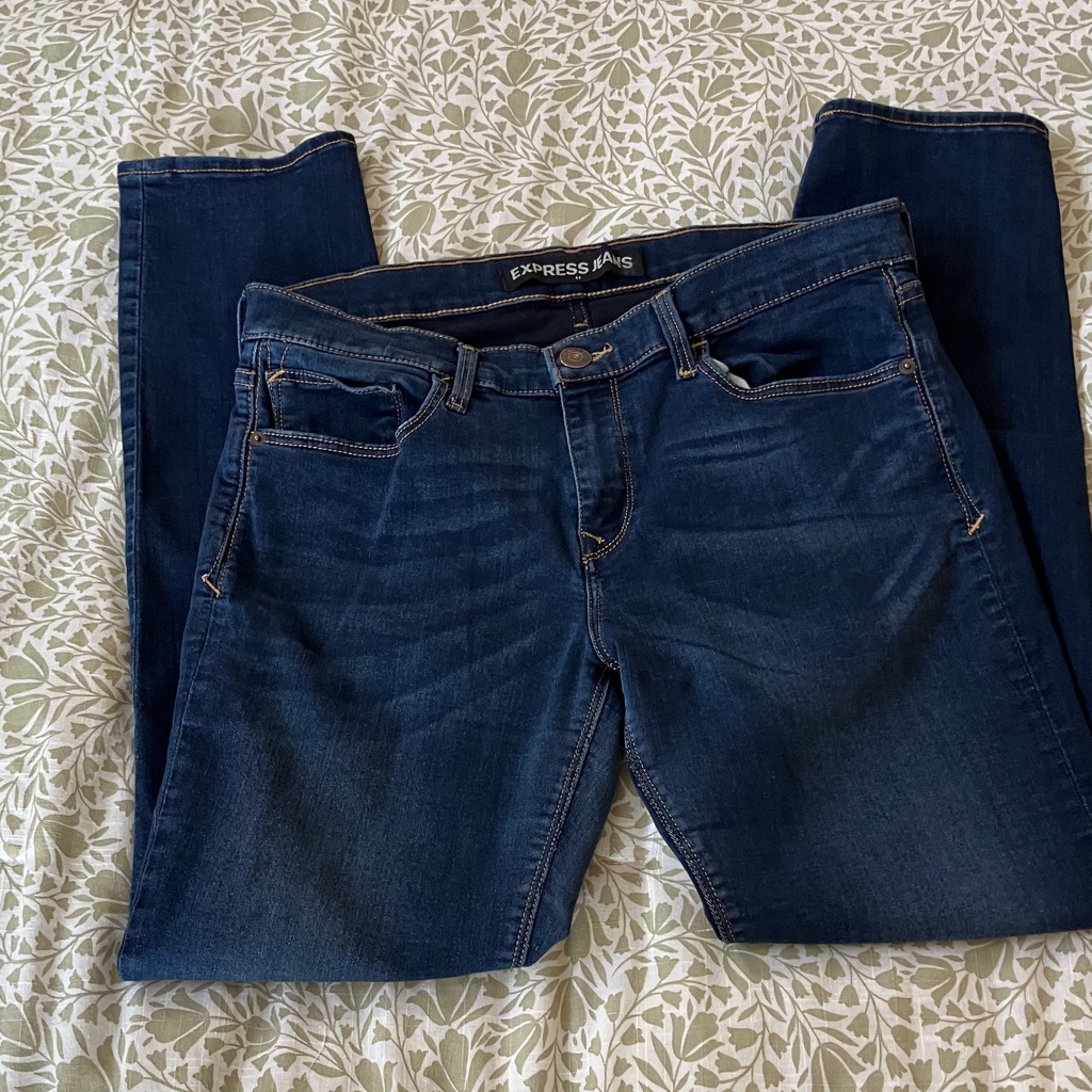 Express Jeans Women's Dark Blue Skinny Jeans
